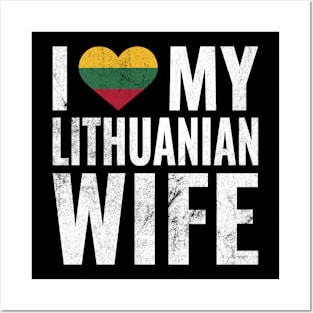 I Love My Lithuanian Wife I Heart My Wife Married Couple Posters and Art